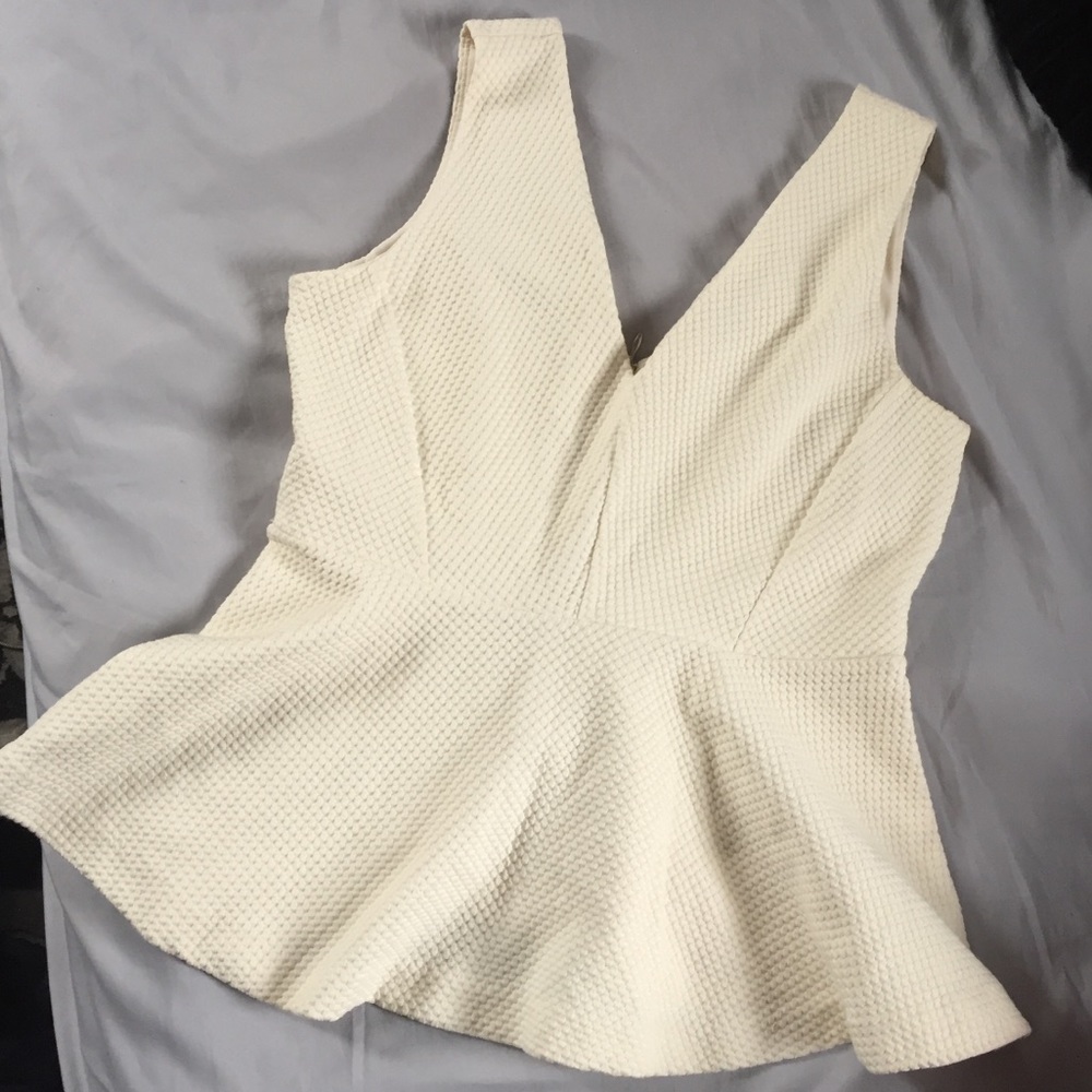 Cream H&M Peplum Top